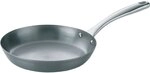 Kela 11616 Bratpfanne Ferrum 24cm mit Edelstahlgriff, Gusseisen, Silber, 24 x 24 x 4