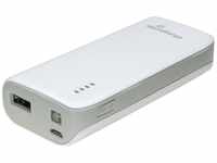 MediaRange Mobiles Ladegerät I Powerbank 5.200mAh mit LED-Taschenlampe, 1x...