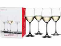 Spiegelau 4-teiliges Weißweinglas-Set, Weingläser, Kristallglas, 340 ml, Vino