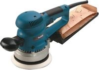 Makita BO6030JX Exzenterschleifer 150 mm + Schleifpapier-Set im MAKPAC, Blau, Silber,