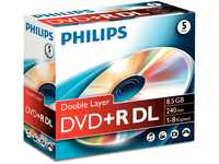 Philips DVD+R DoubleLayer 8.5GB 8x Rohlinge 5er Pack Jewelcase