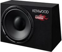 Kenwood KSC-W1200B Subwoofer (300mm, 1200 Watt),Schwarz