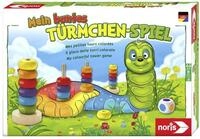 noris 606011235 Mein buntes T&uuml;rmchen-Spiel &ndash; Farblernspiel mit gro&szlig;er Raupe...
