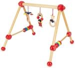 Bieco Spieltrapez | Spielbogen Baby Holz mit Figuren & Kugeln | Spielebogen Holz Baby