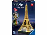 Ravensburger 12579 3D Puzzle Eiffelturm bei Nacht mit 216 Teilen, für Kinder...