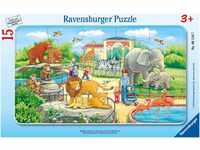 Ravensburger Kinderpuzzle - 06116 Ausflug in den Zoo - Rahmenpuzzle für Kinder...