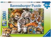Ravensburger Kinderpuzzle - 12721 Schmusende Raubkatzen - Tier-Puzzle für...