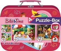 Schmidt Spiele 56509 Bibi und Tina, 4 Kinderpuzzle im Metallkoffer, 2x100 und...