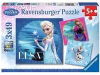 Ravensburger Kinderpuzzle - 09269 Elsa, Anna & Olaf - Puzzle für Kinder ab 5...