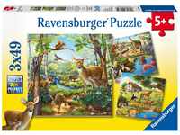 Ravensburger Kinderpuzzle - 09265 Wald-/Zoo-/Haustiere - Puzzle für Kinder ab 5
