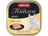 Animonda vom feinsten Nassfutter Katze Adult - mit Rind + Huhn 32 x 100g -