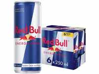 Red Bull Energy Drink, 6er Pack Dosen Getränke, EINWEG (6 x 250ml)