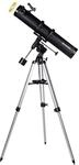 Bresser Spiegelteleskop Galaxia EQ-Sky 114/900 mit Smartphone Kamera Adapter und