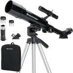Celestron 21038 Travel Scope 50 Portable Refractor Telescope Kit with Backpack, Black