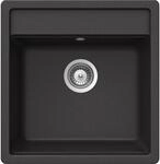 SCHOCK K&uuml;chensp&uuml;le Nemo N-100S in Nero I kompakte Granitsp&uuml;le f&uuml;r 50 cm