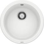 BLANCO RONDO | Granitsp&uuml;le aus SILGRANIT wei&szlig; | Einbauart: Einbau von Oben | f&uuml;r