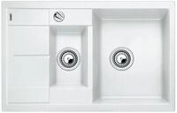 BLANCO METRA 6 S Compact | Granitsp&uuml;le aus SILGRANIT wei&szlig; | Einbauart: Einbau von