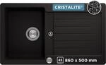 SCHOCK K&uuml;chensp&uuml;le Typos D-100 in Onyx I Granitsp&uuml;le f&uuml;r 45 cm Unterschrank I
