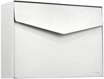 MEFA Briefkasten Letter 112 (Farbe wei&szlig;, Postkasten mit Sicherheitsschloss, Brief