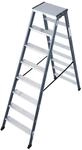 KRAUSE Doppelleiter Sepro D eloxiert, 2 x 8 Stufen, 125859