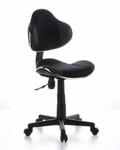 hjh OFFICE 634120 Kinder Schreibtischstuhl KIDDY GTI-2 Stoff Schwarz/Grau