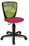 Topstar Nic 70570JD4 Blumen Kinderschreibtischstuhl, Drehstuhl, schwarz/rosa
