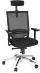hjh OFFICE 657260 Profi B&uuml;rostuhl Porto MAX HIGH Stoff/Netz Schwarz, ergonomischer