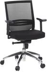hjh OFFICE 657235 Profi B&uuml;rostuhl Porto PRO Stoff/Netz Schwarz Drehstuhl...