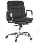 hjh OFFICE 600930 Chefsessel Villa 10 Leder Schwarz hochwertiger B&uuml;rostuhl,