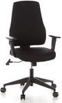 hjh OFFICE 608100 B&uuml;rostuhl PRO-TEC 100 Stoff Schwarz Drehstuhl ergonomisch mit