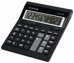 Olympia Taschenrechner LCD-612SD, Schwarz, 12-stelliges Display, Tischrechner mit