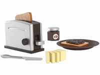 KidKraft Espresso Toaster Spielset aus Holz für Kinderküche mit 2 Scheiben...