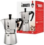 Bialetti Moka Express Kaffeebereiter, Aluminium, f&uuml;r 9 Tassen, 420 ml, silberfarben