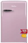 Amica KS 15616 P Retro K&uuml;hlschrank mit Gefrierfach / Cupcake Pink / 88cm (H) x 55cm