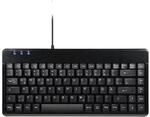 Perixx 10761 PERIBOARD-409 H, Mini Tastatur mit 2x USB Hubs - 1,80 Meter Kabel mit