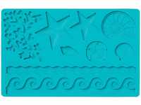 Wilton Fondant und Gum Paste Mold Sea Life Silikonform, Silikon, blau, 12 x 25...