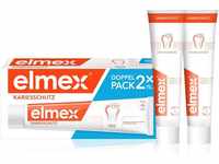 elmex Zahnpasta Kariesschutz 2x75ml – medizinische Zahnreinigung für...