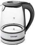 CONCEPT Hausger&auml;te rk4900 Glas Wasserkocher, 1,2 L, 1630 W, edelstahl / glas