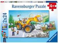 Ravensburger Kinderpuzzle - 07802 Bagger und Waldtraktor - Puzzle für Kinder...