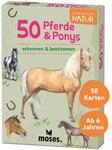 moses. 9744 Expedition Natur 50 Pferde und Ponys| Bestimmungskarten im Set | Mit