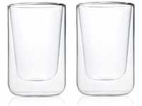 blomus -NERO- 2er Set Cappuccino-Gläser aus Glas, 250 ml Fassungsvermögen,