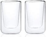 blomus -NERO- 2er Set Cappuccino-Gl&auml;ser aus Glas, 250 ml Fassungsverm&ouml;gen,