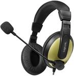 Stereo-Headset, 2X 3,5-mm-Klinkenstecker (In/Out) mit hohem drehbarem Mikrofon,