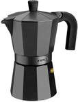 Monix Vitro Noir | Italienische Kaffeemaschine aus Aluminium, Fassungsverm&ouml;gen f&uuml;r