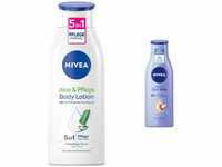 NIVEA Aloe & Pflege Body Lotion (400 ml), Körpercreme für trockene Haut mit...