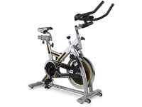 BH Fitness Uni Mkt Jet H9158RF Indoor Bike, Indoor Cycle, Silber Grau/Gelb, One...