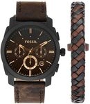 Fossil Machine Uhr f&uuml;r Herren, Chronographenwerk mit Edelstahl- oder Lederarmband,