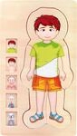 small foot Holzpuzzle Anatomie Junge, 29 teiliges Schichtpuzzle, spielerisches