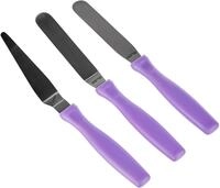 Ibili Mini-Streichpaletten-Set 3-teilig, Edelstahl, silber/lila, 27 x 12 x 3.5 cm,