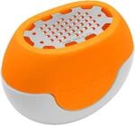 Microplane Zester Reibe Fein Flexi Zesti Orange Edelstahl Silikon f&uuml;r Zitrone,